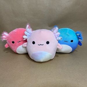 3 Axolotl Squishmallows
